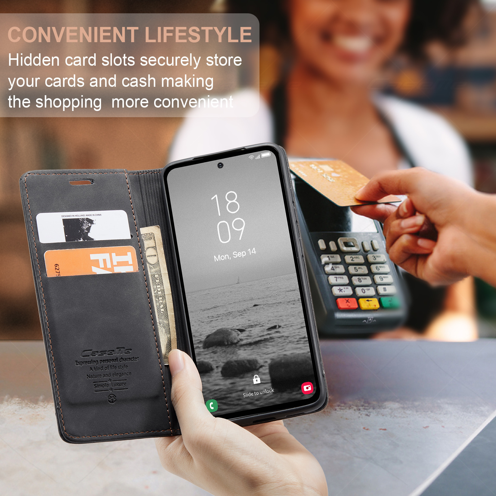 Personalised Monogram Card Holder Wallet Phone Case | OFCase130