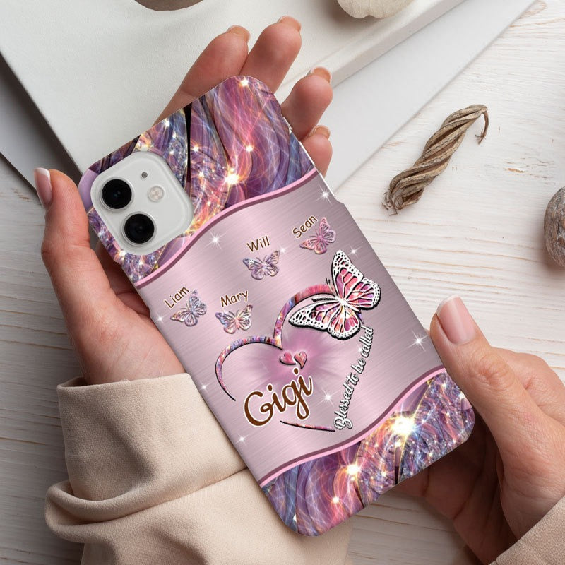 Personalized Butterflies Blessed to be called Nana Mama Phone Cover Case | OFCase107