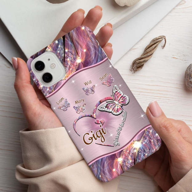 Personalized Butterflies Blessed to be called Nana Mama Phone Cover Case | OFCase107