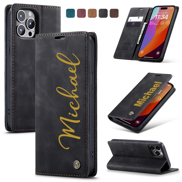 Personalised Monogram Card Holder Wallet Phone Case | OFCase130