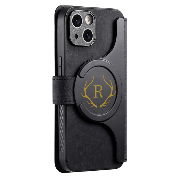 Personalised Monogram Detachable Magnetic Wallet Phone Case | OFCase136