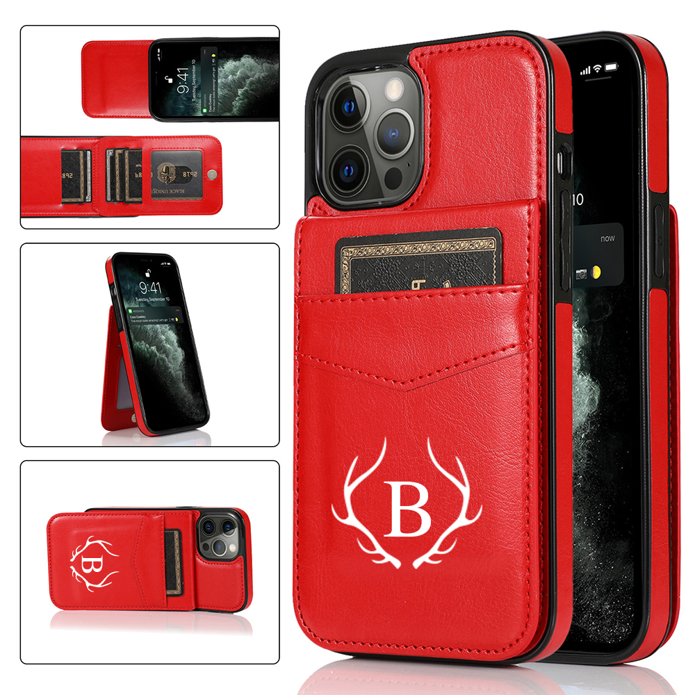 Personalised Monogram Leather Detachable Wallet Phone Case | OFCase138