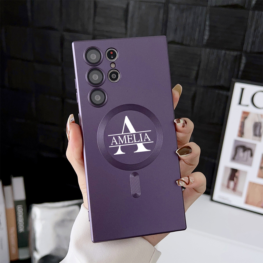 Personalized Monogram Magnetic Samsung Phone Case with Magsafe Wireless Charging | OFCase146