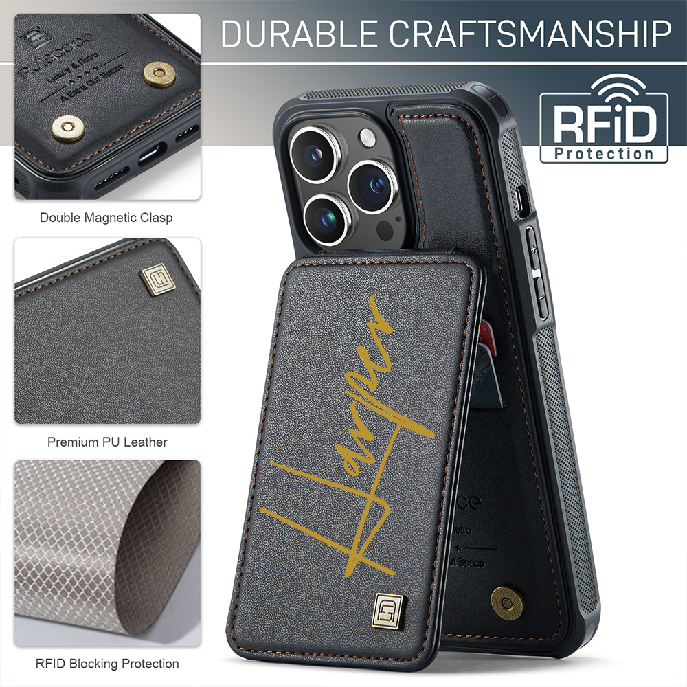 Personalised Monogram Card Holder Wallet Phone Case | OFCase118