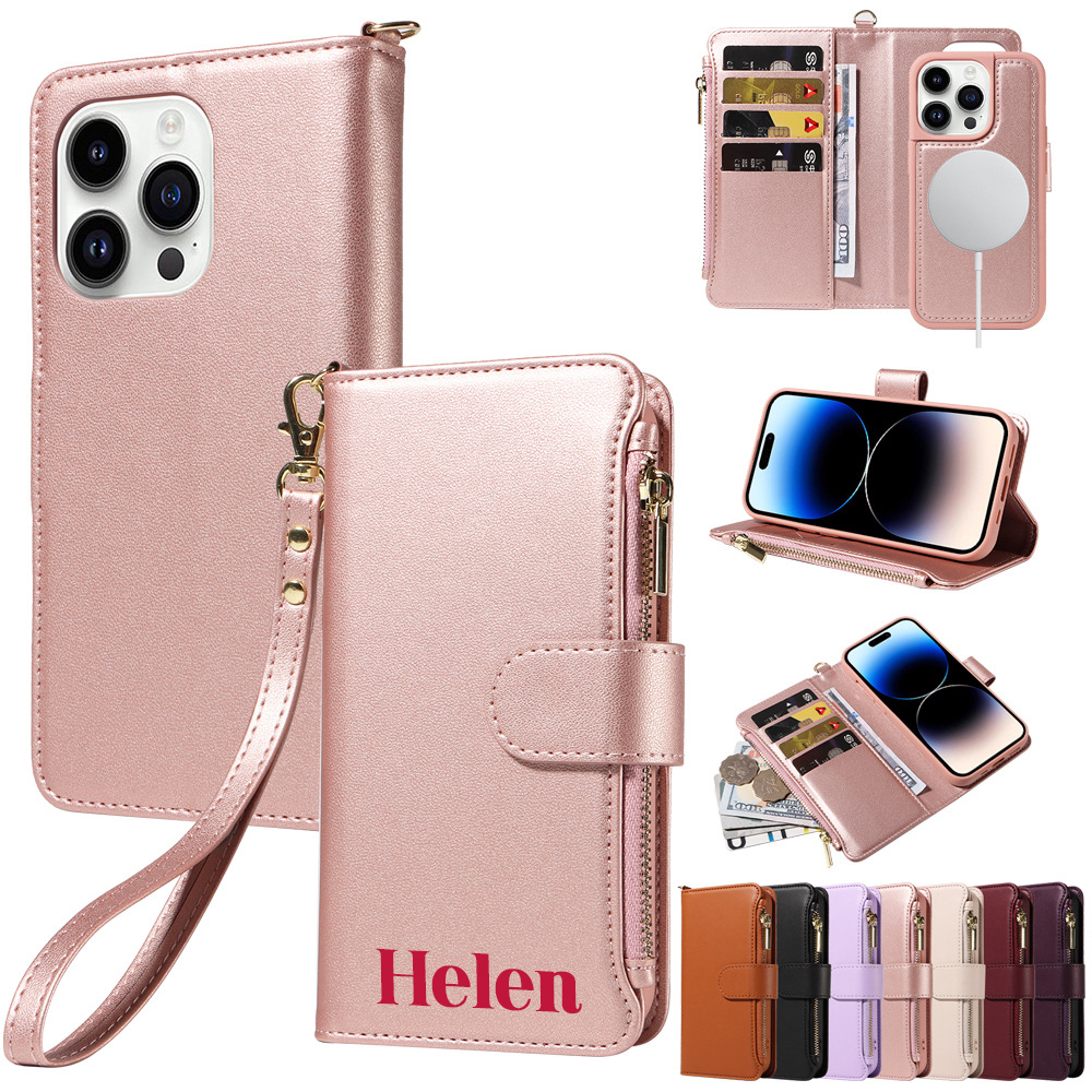 Personalised Magnetic Card Holder Wallet Phone Case | OFCase120