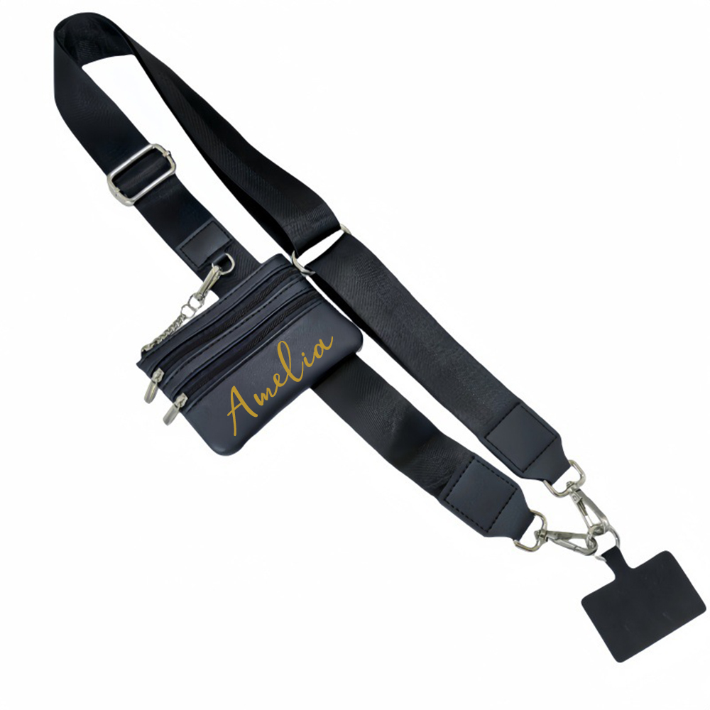 Personalised Monogram Phone Strap with Wallet Crossbody | OFCase141