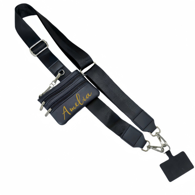 Personalised Monogram Phone Strap with Wallet Crossbody | OFCase141