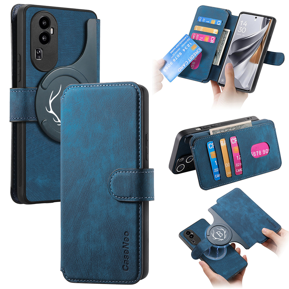 Personalised Monogram Detachable Magnetic Wallet Phone Case | OFCase136