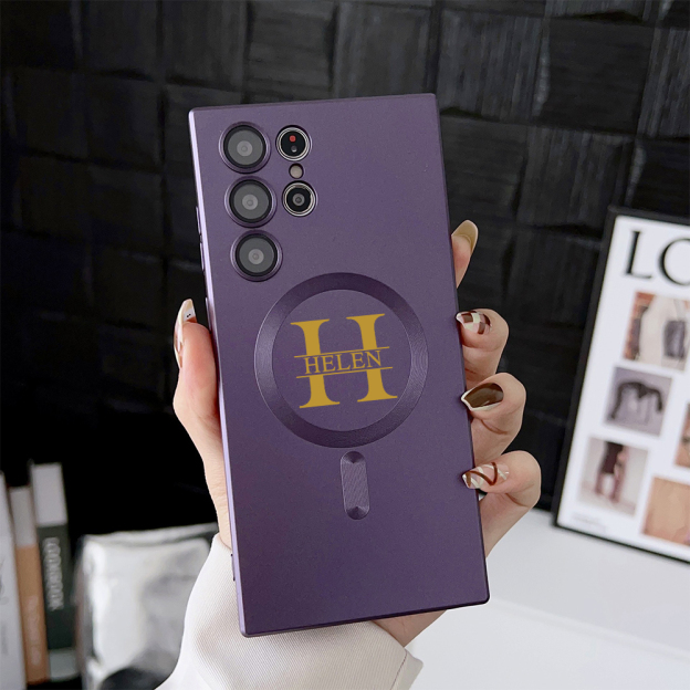 Personalized Monogram Magnetic Samsung Phone Case with Magsafe Wireless Charging | OFCase146