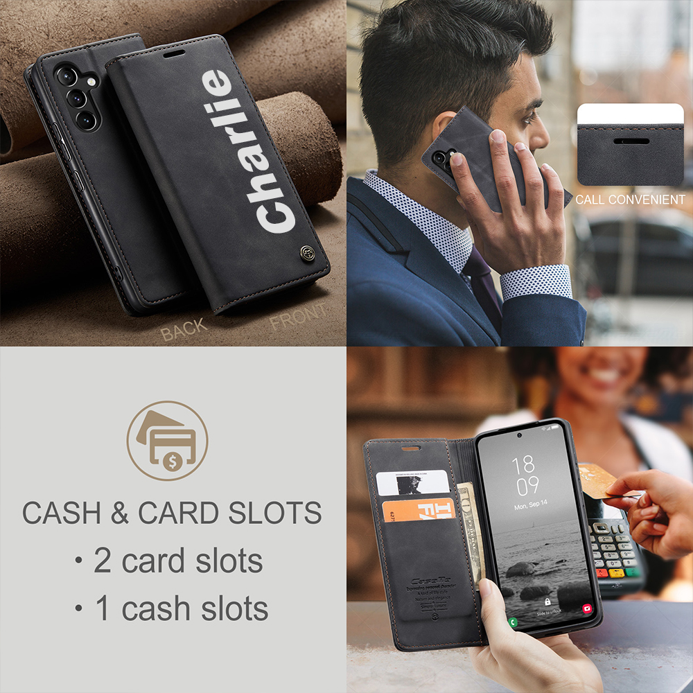 Personalised Monogram Card Holder Wallet Phone Case | OFCase130