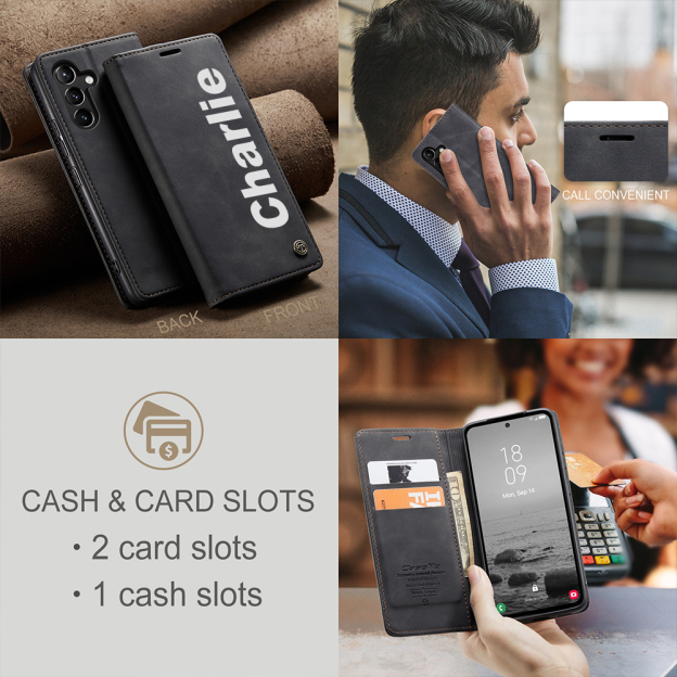 Personalised Monogram Card Holder Wallet Phone Case | OFCase130