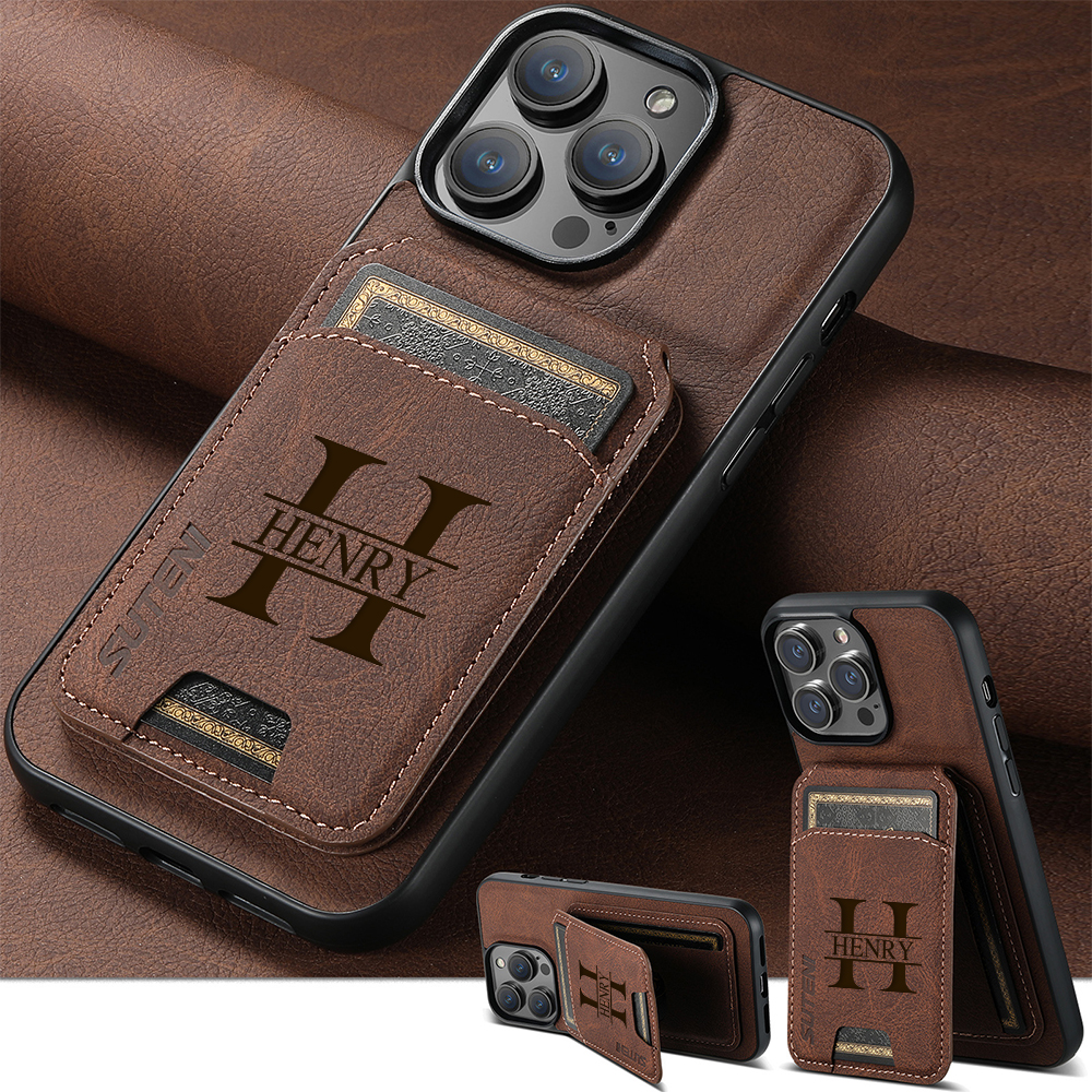 Personalised Monogram Detachable Magnetic Wallet Phone Case | OFCase137