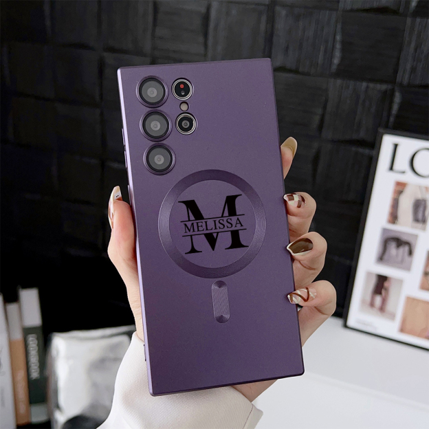 Personalized Monogram Magnetic Samsung Phone Case with Magsafe Wireless Charging | OFCase146
