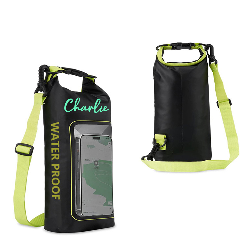 Personalized 2L Waterproof Phone Bag Backpack with Integrated Clear Phone Pouch | OFBag07