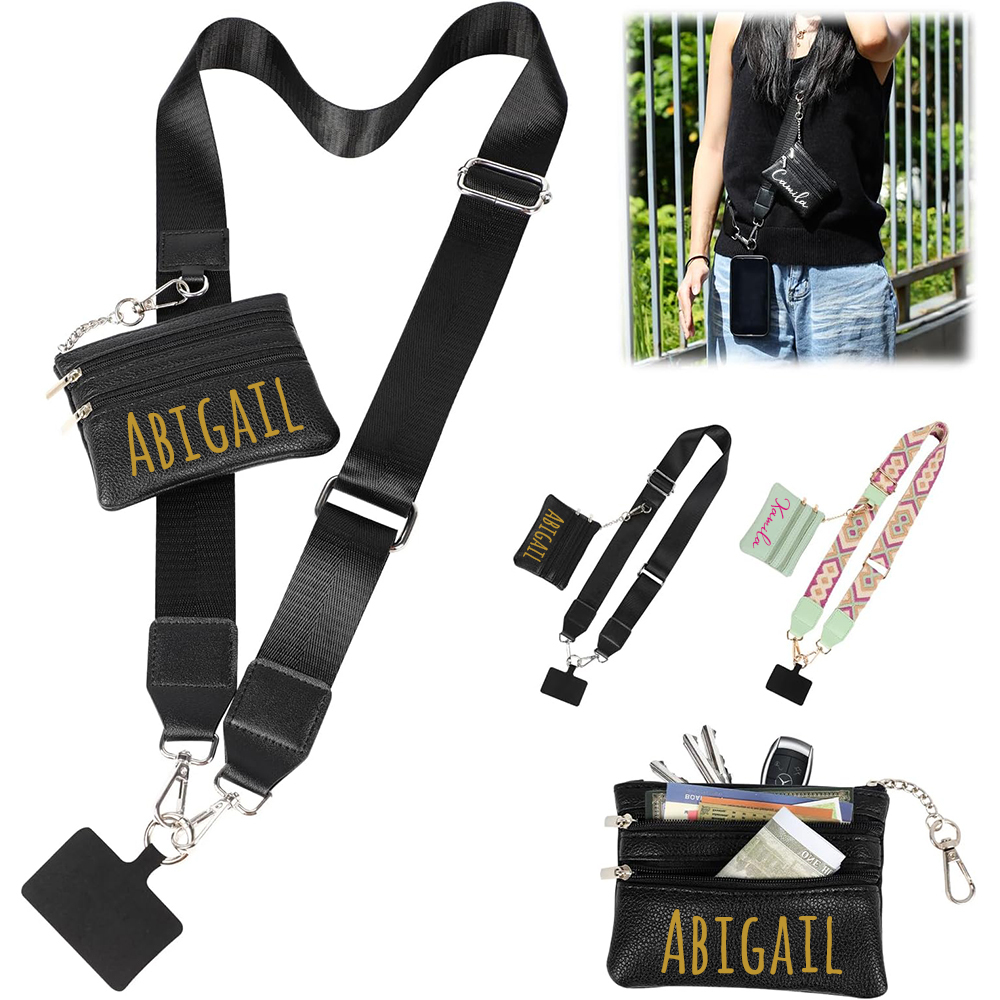 Personalised Monogram Phone Strap with Wallet Crossbody | OFCase141