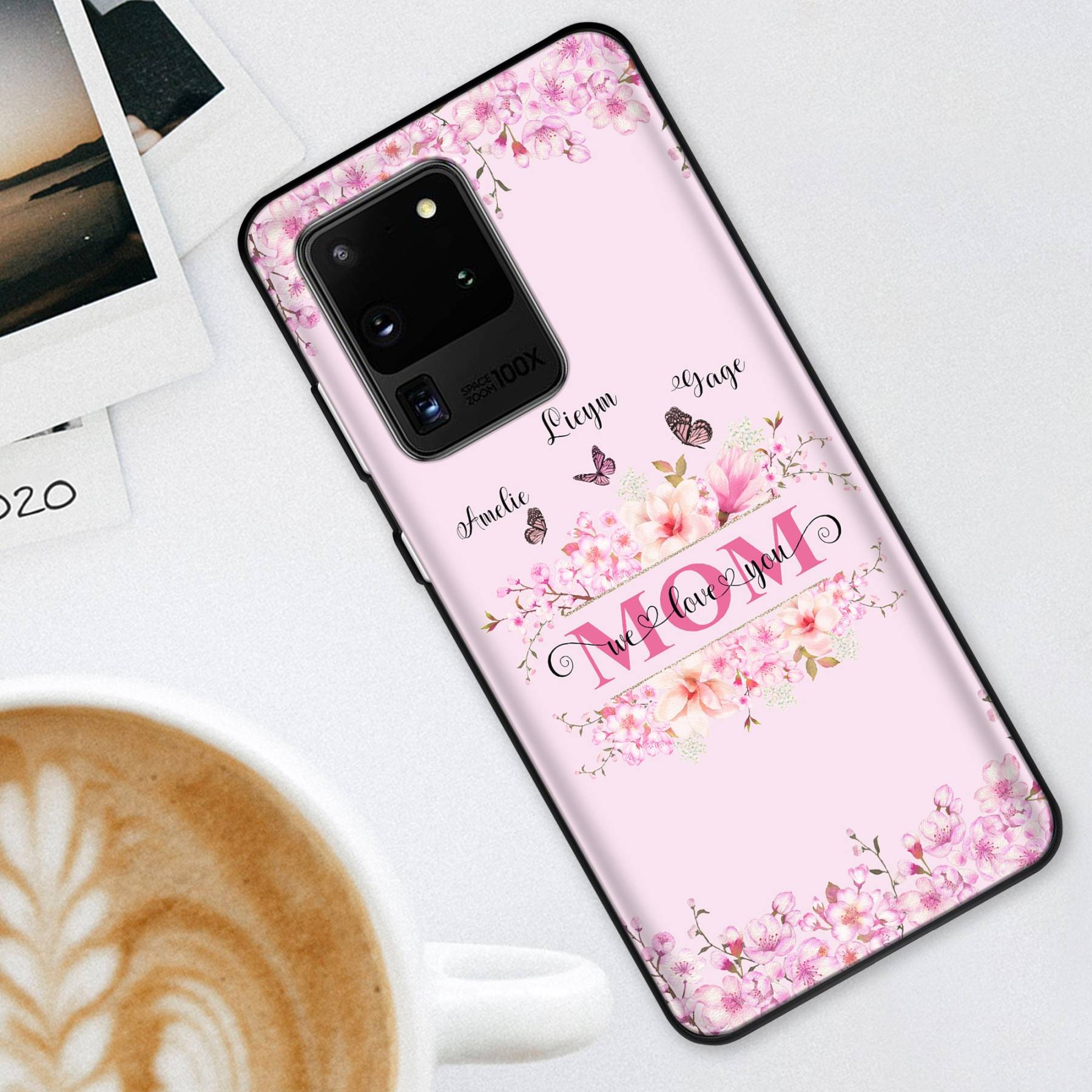 Personalized Grandma, Mom We Love You Floral Phone Case | OFCase106