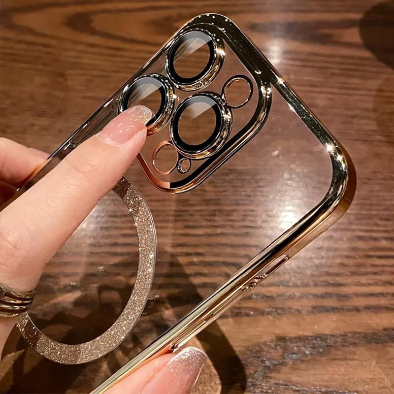 Personalised Initial Electroplated Transparent Luxury Phone Case | OFCase110