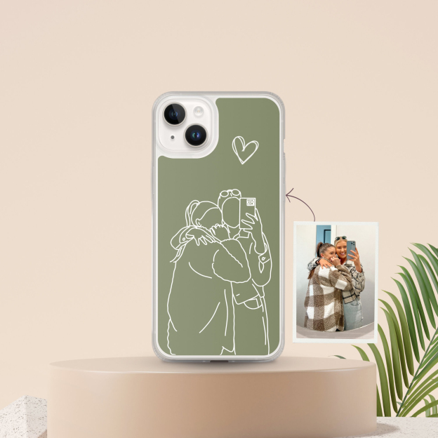 Personalized Line Art Portrait Phone Case | OFCase128