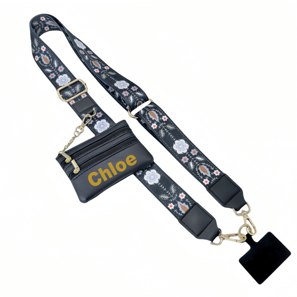 Personalised Monogram Phone Strap with Wallet Crossbody | OFCase141