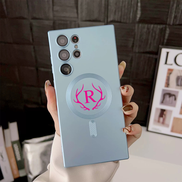 Personalized Monogram Magnetic Samsung Phone Case with Magsafe Wireless Charging | OFCase146