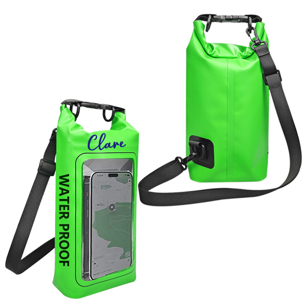 Personalized 2L Waterproof Phone Bag Backpack with Integrated Clear Phone Pouch | OFBag07