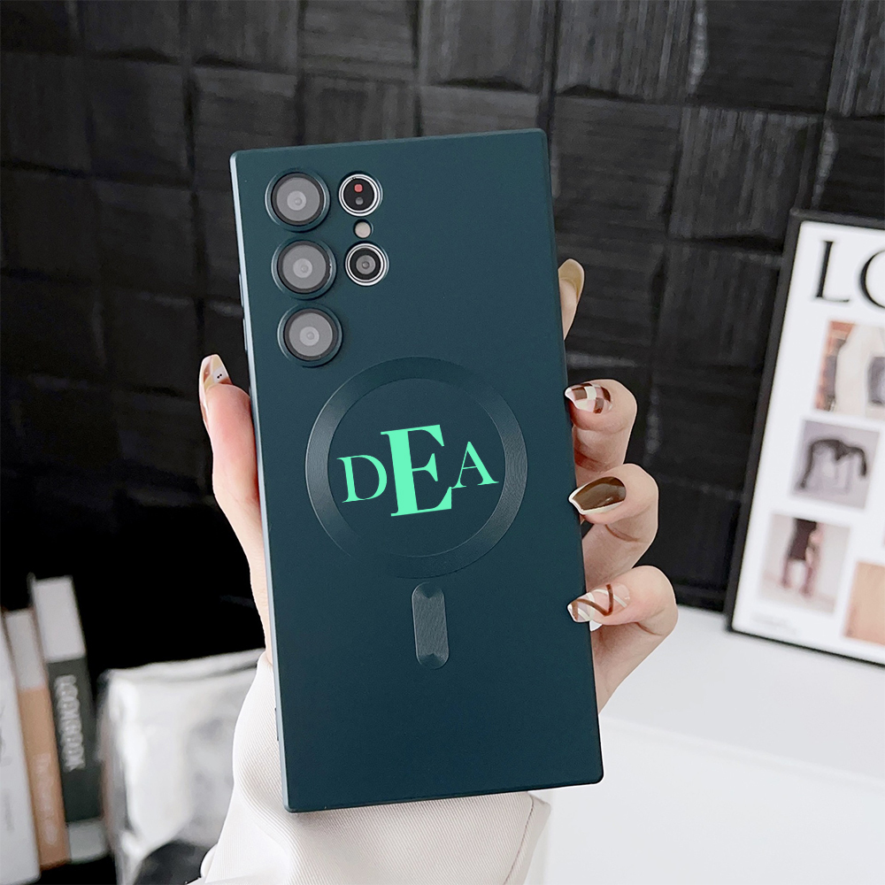 Personalized Monogram Magnetic Samsung Phone Case with Magsafe Wireless Charging | OFCase146