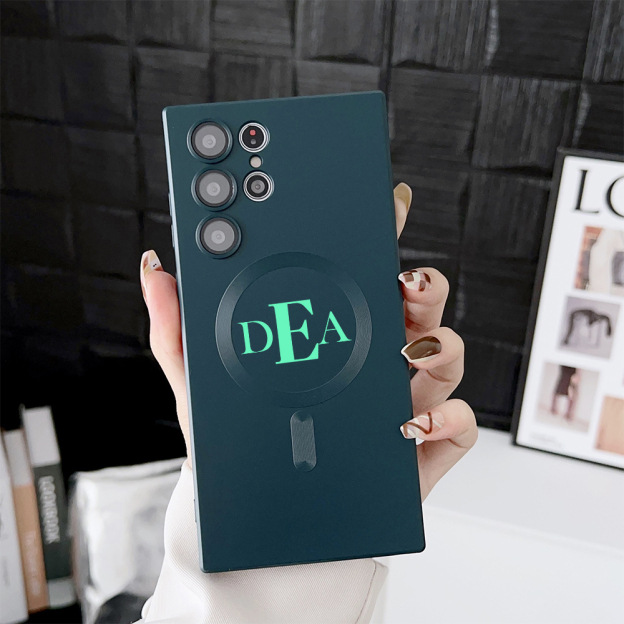 Personalized Monogram Magnetic Samsung Phone Case with Magsafe Wireless Charging | OFCase146