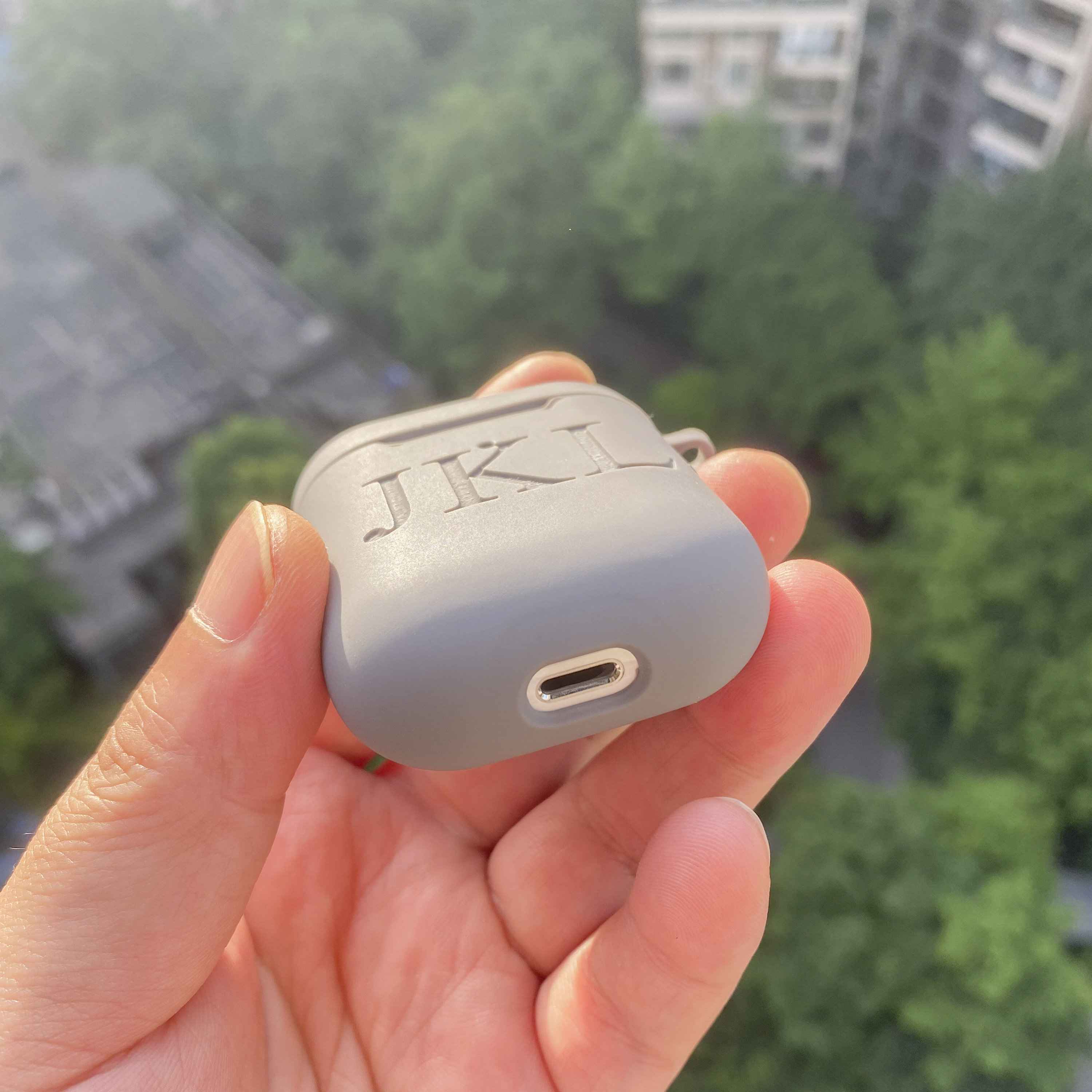 Personalized Silicone AirPod Case with Clip Keychain | OFPod08