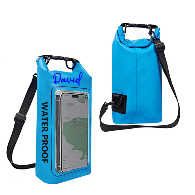 Personalized 2L Waterproof Phone Bag Backpack with Integrated Clear Phone Pouch | OFBag07