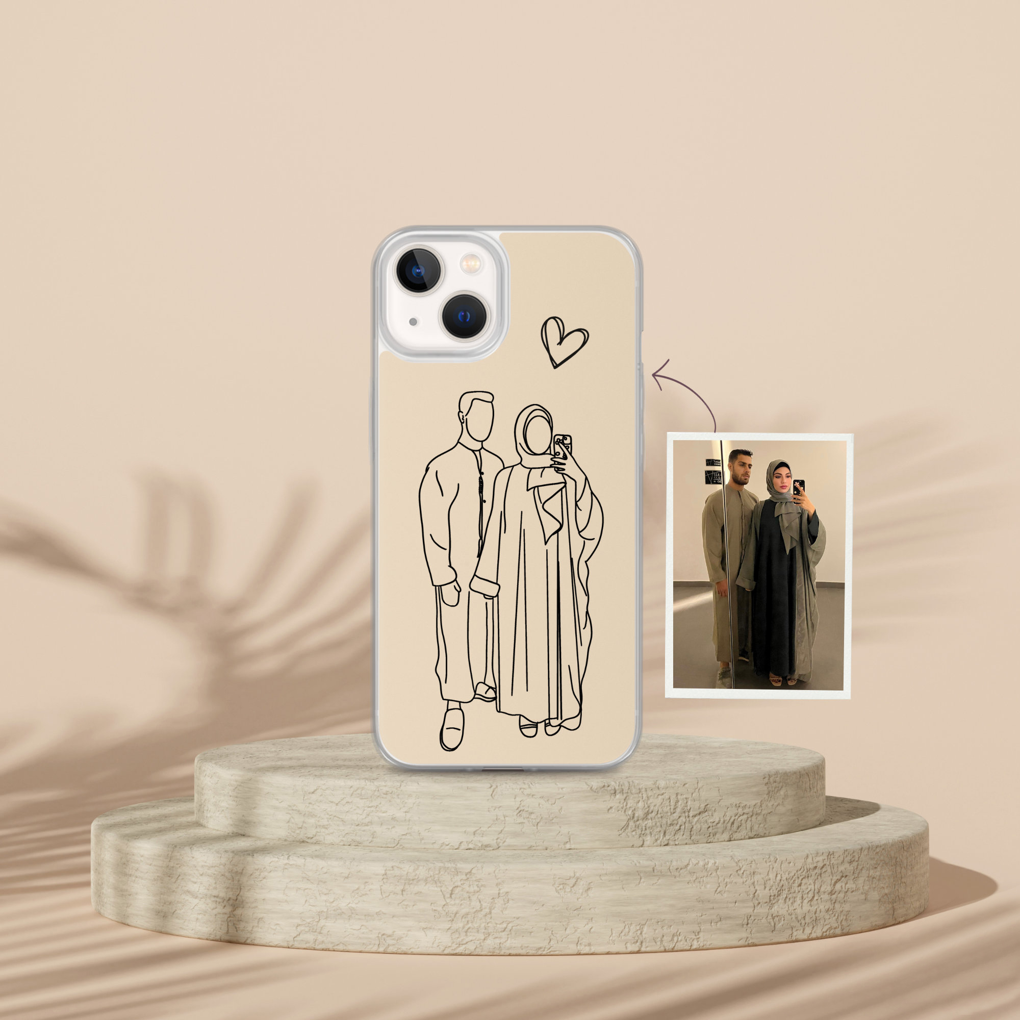 Personalized Line Art Portrait Phone Case | OFCase128