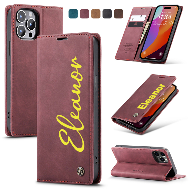 Personalised Monogram Card Holder Wallet Phone Case | OFCase130