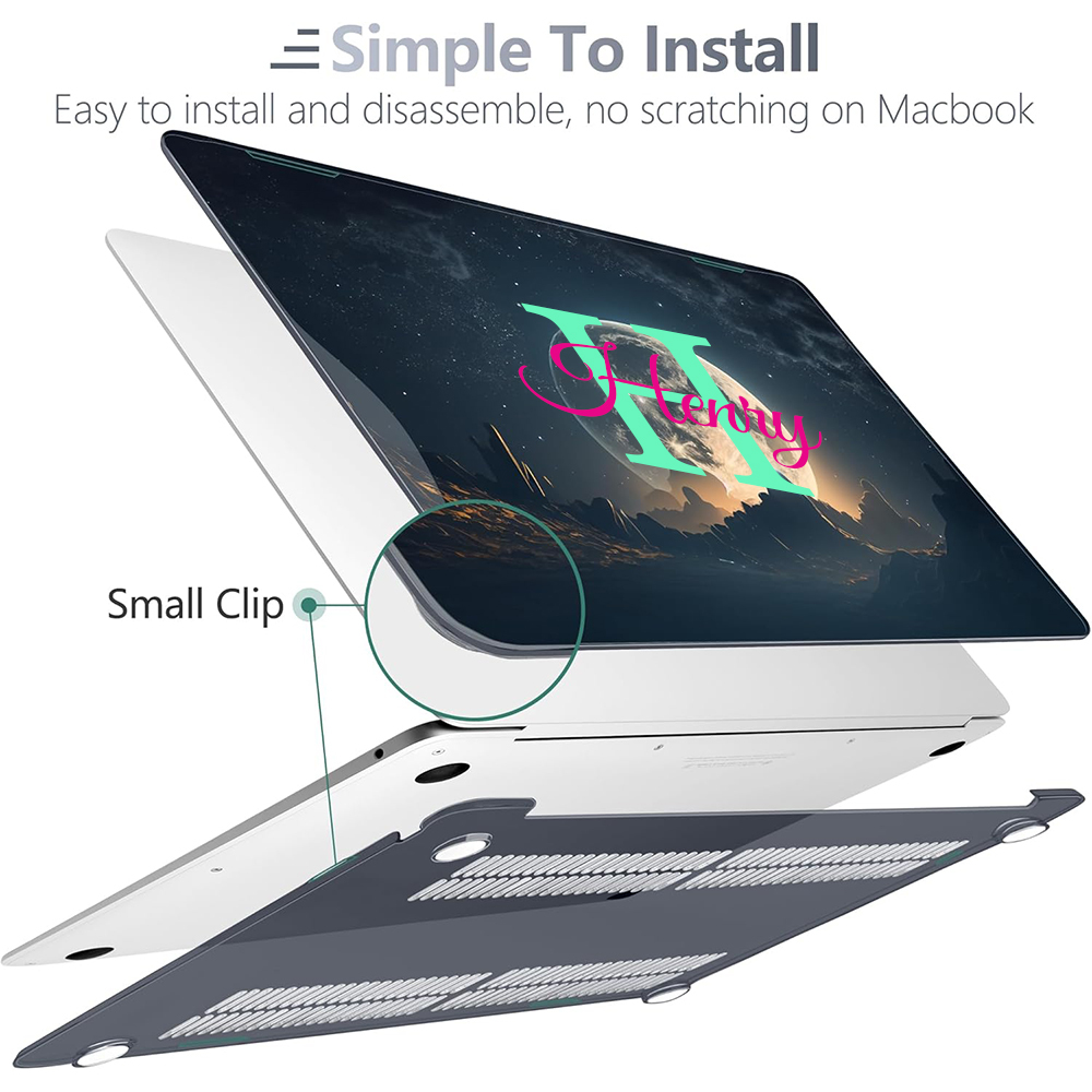 Personalized Monogrammed Hard Shell Laptop Case | OFPad03