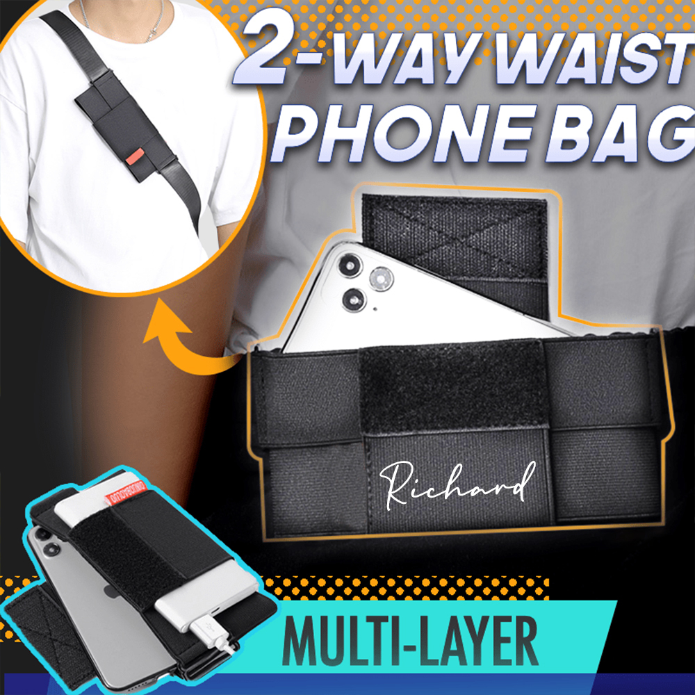 Personalised Monogram Elastic Waist Phone Bag for iPhone & Samsung | OFCase131