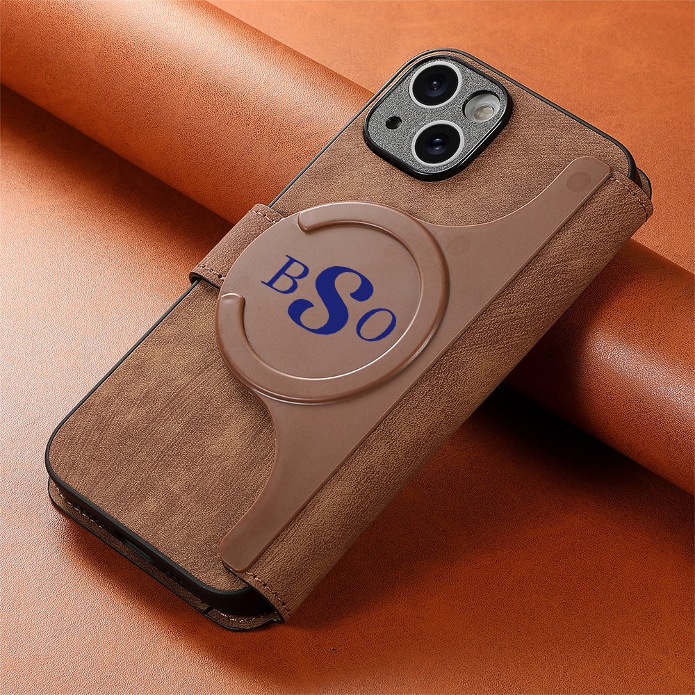 Personalised Monogram Detachable Magnetic Wallet Phone Case | OFCase136