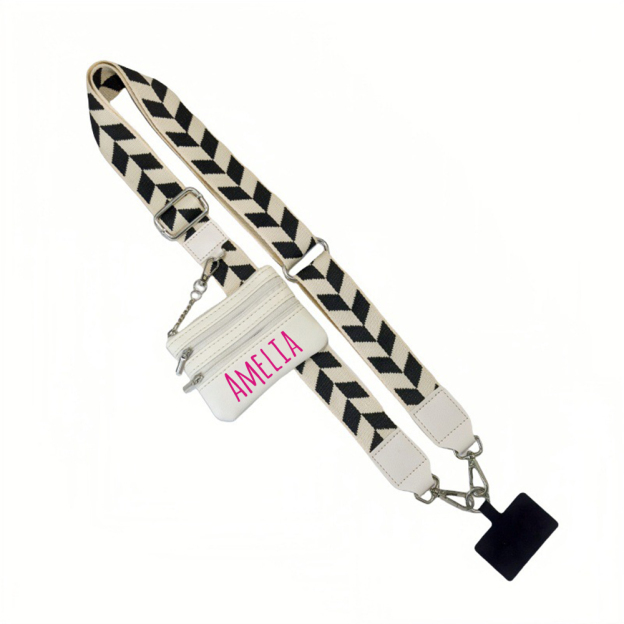 Personalised Monogram Phone Strap with Wallet Crossbody | OFCase141