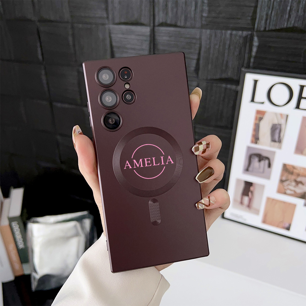 Personalized Monogram Magnetic Samsung Phone Case with Magsafe Wireless Charging | OFCase146
