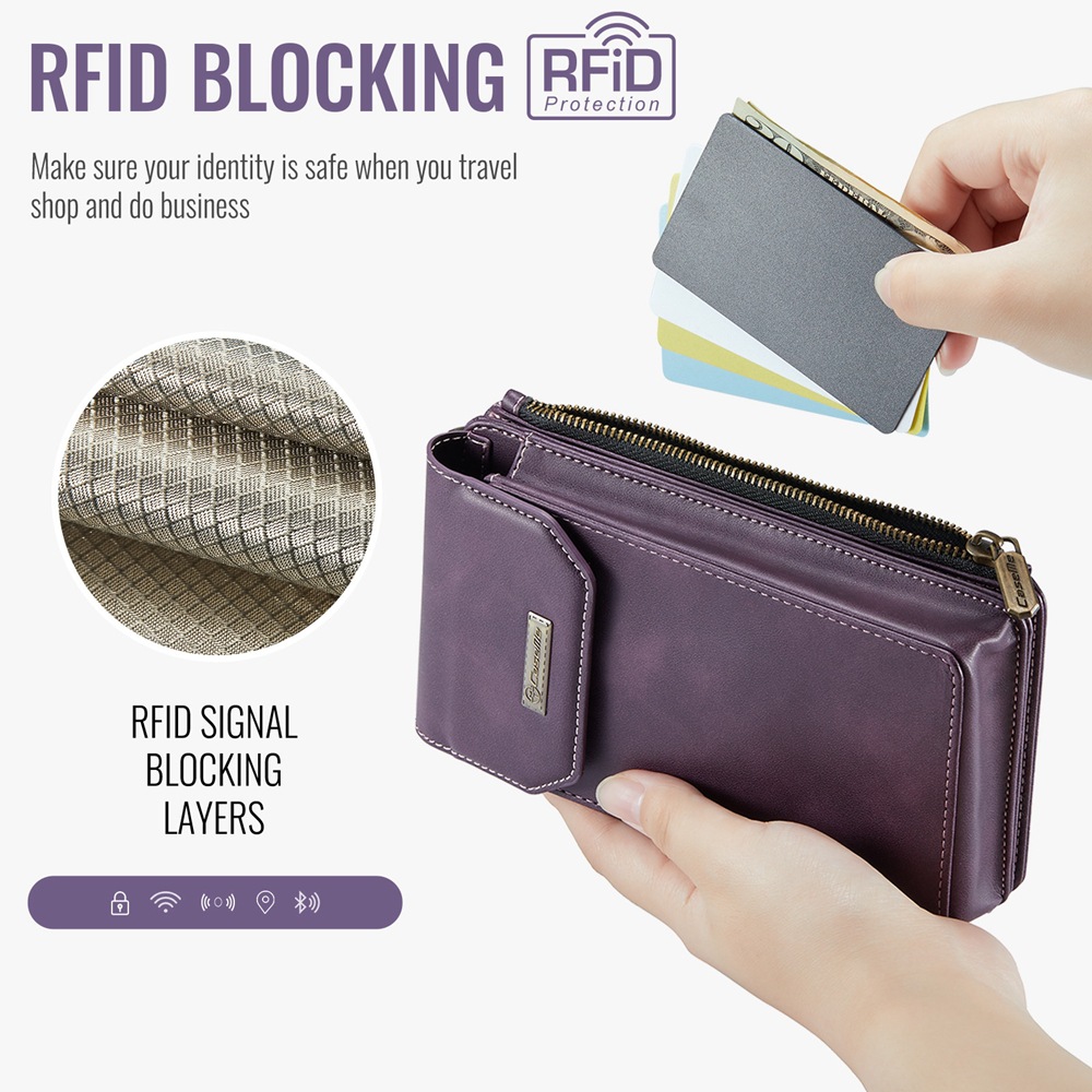 Personalized Name Crossbody Zip Card Slot Leather Phone Bags | OFBag05