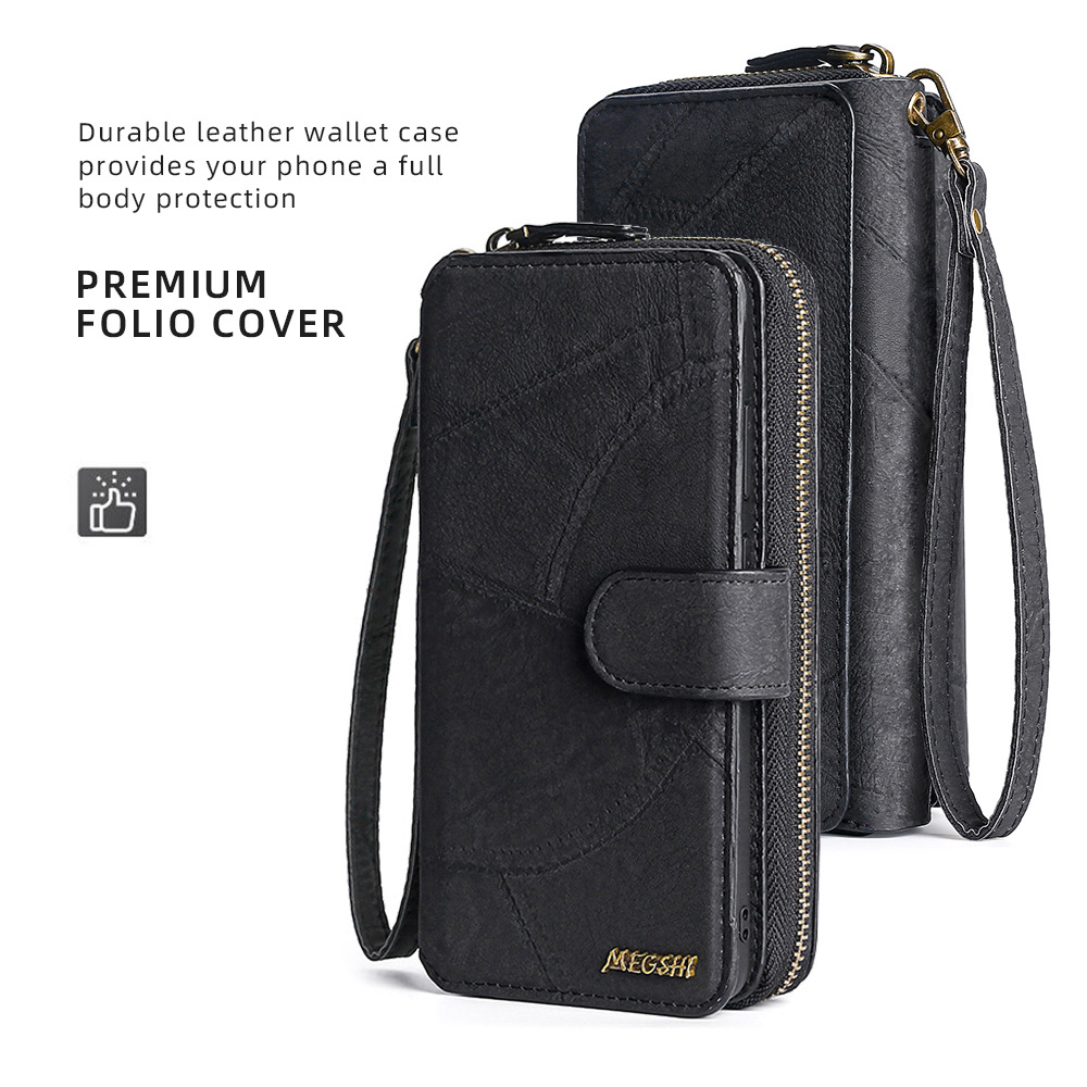 Personalised Monogram Zipper Wallet Detachable Phone Case | OFCase122