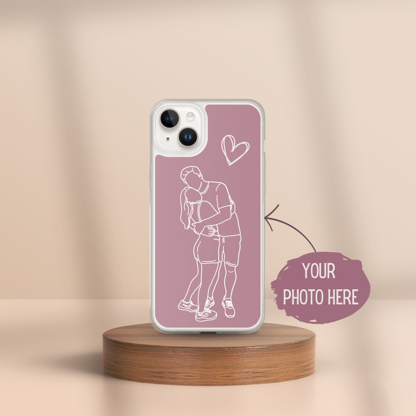 Personalized Line Art Portrait Phone Case | OFCase128
