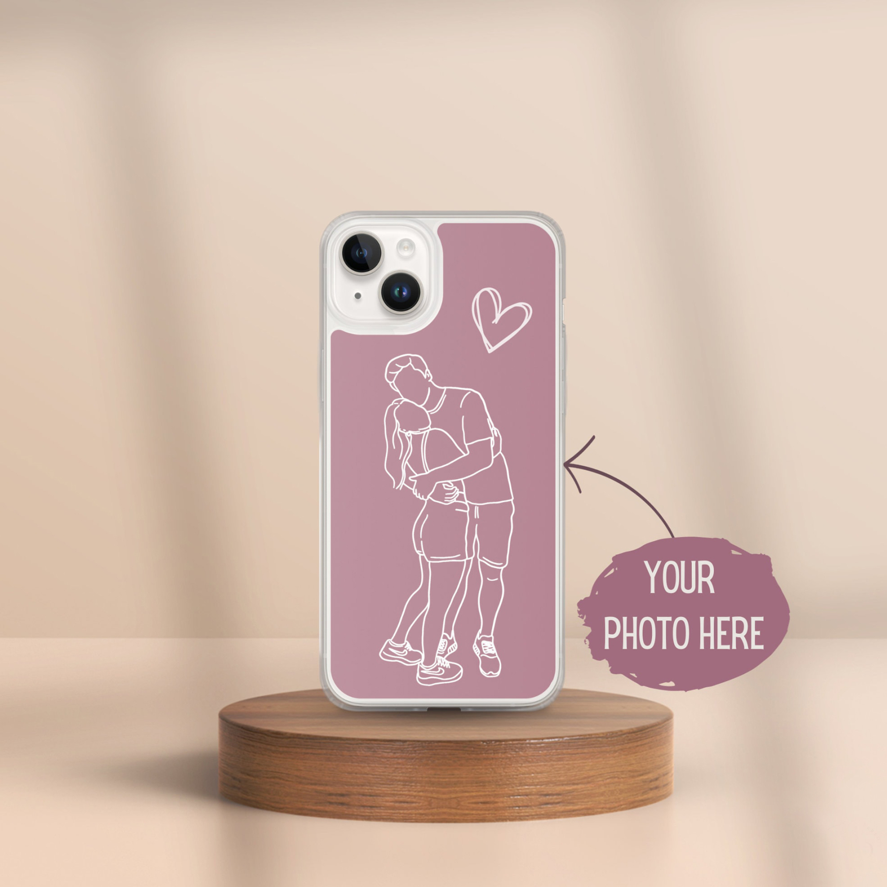 Personalized Line Art Portrait Phone Case | OFCase128