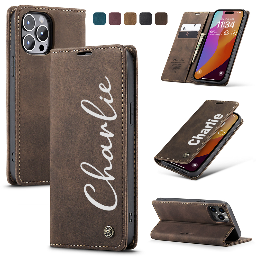 Personalised Monogram Card Holder Wallet Phone Case | OFCase130