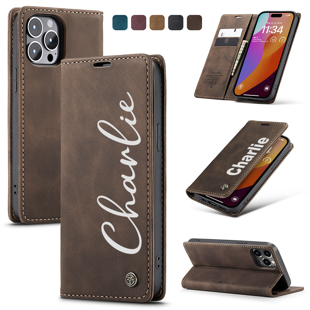 Personalised Monogram Card Holder Wallet Phone Case | OFCase130