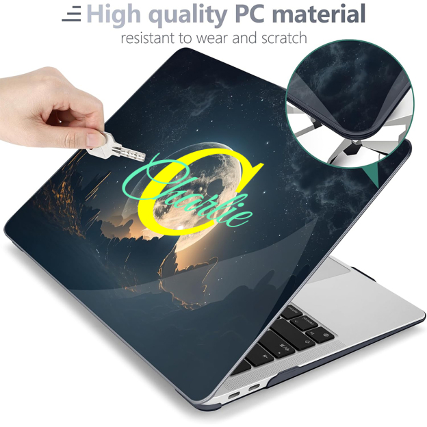 Personalized Monogrammed Hard Shell Laptop Case | OFPad03