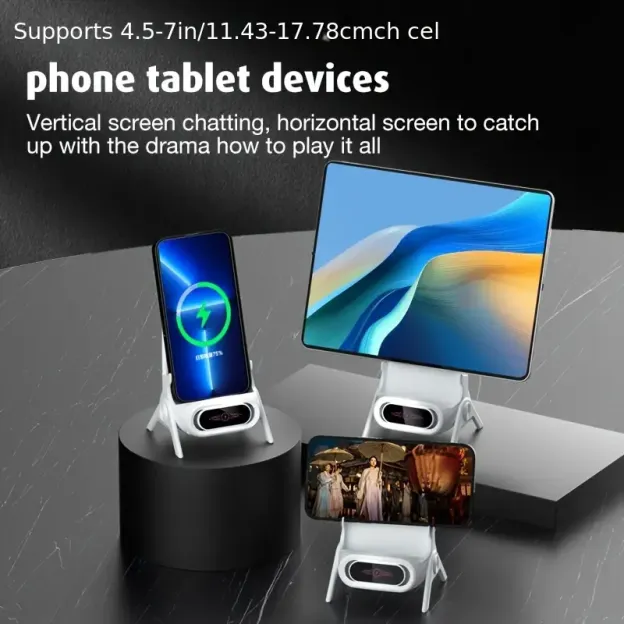 Personalized Chair Multifunctional Wireless Charger Station with Sound Amplifier & Phone Holder | OFCharger02