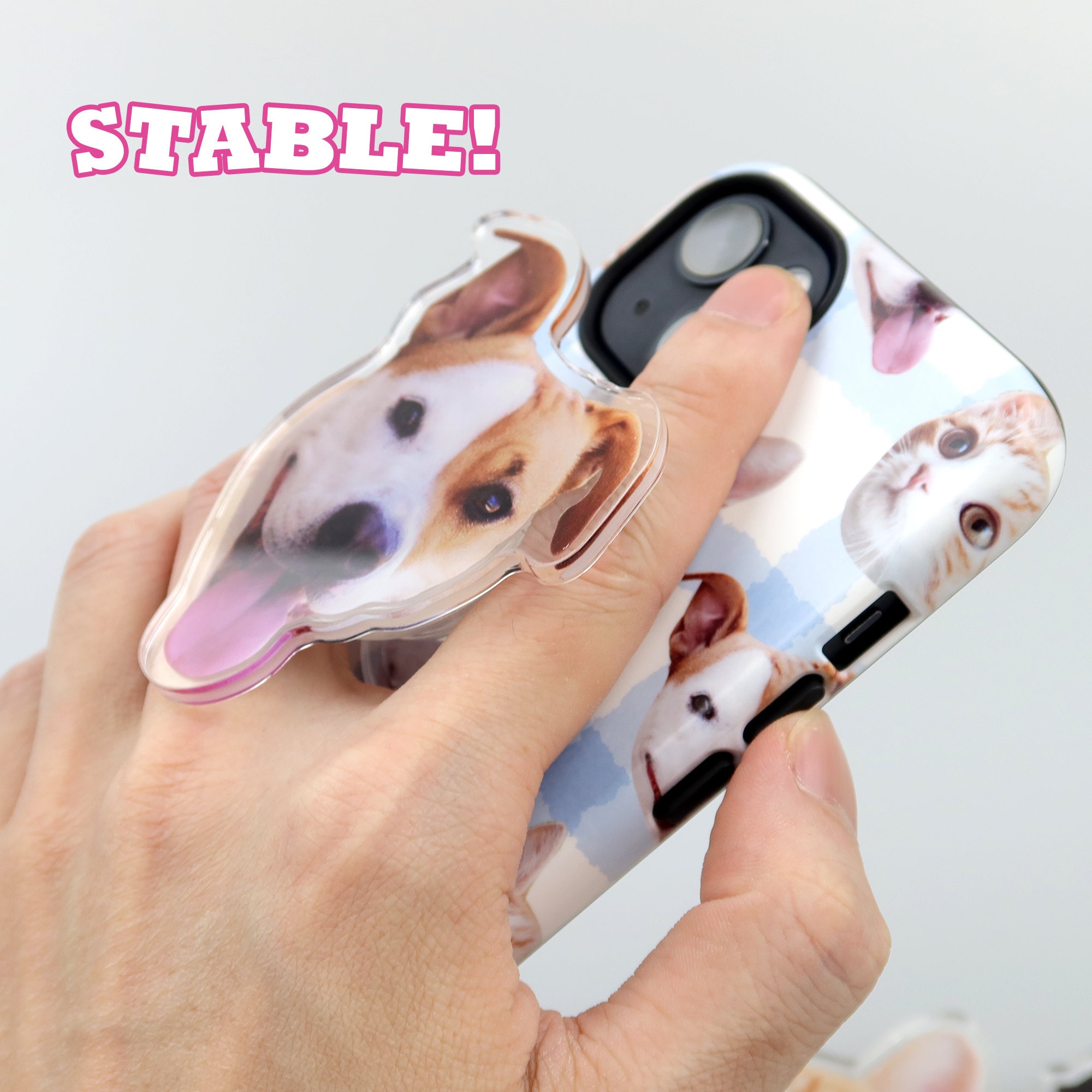 Personalized Cute Profile Photo Phone Grip | OFStand04