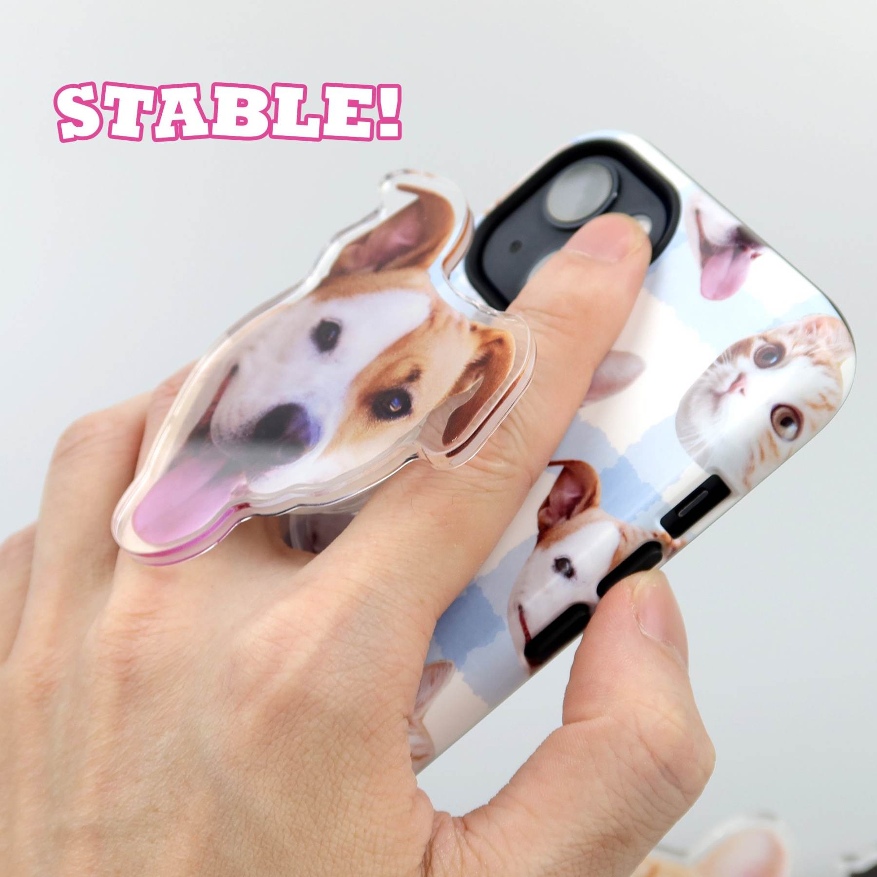 Personalized Cute Profile Photo Phone Grip | OFStand04