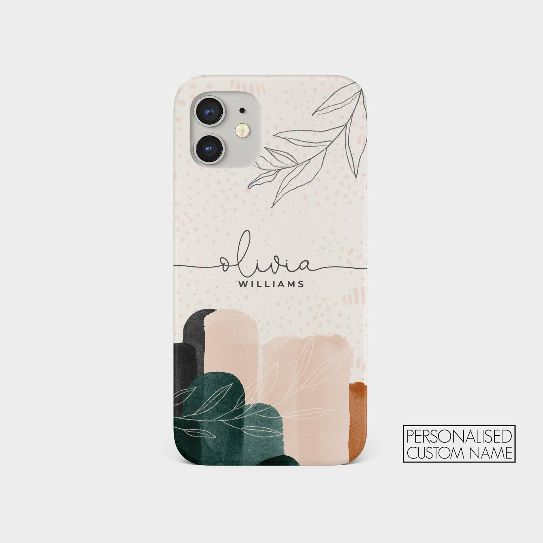 Personalised Aesthetic Earthy Tones Phone Cover Case | OFCase098