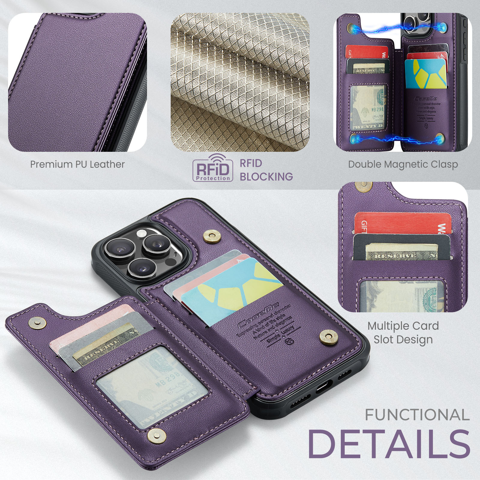 Personalized First Mom Now Grandma Leather Wallet Phone Case for iPhone & Samsung | OFCase152