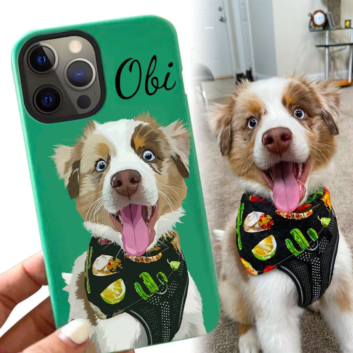 Personalized Pet Portrait Handmade Drawing Phone Case | OFCase102