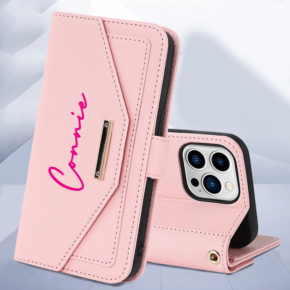 Personalised Monogram Card Holder Wallet Crossbody Phone Case for iPhone & Samsung & Google Pixel | OFCase156